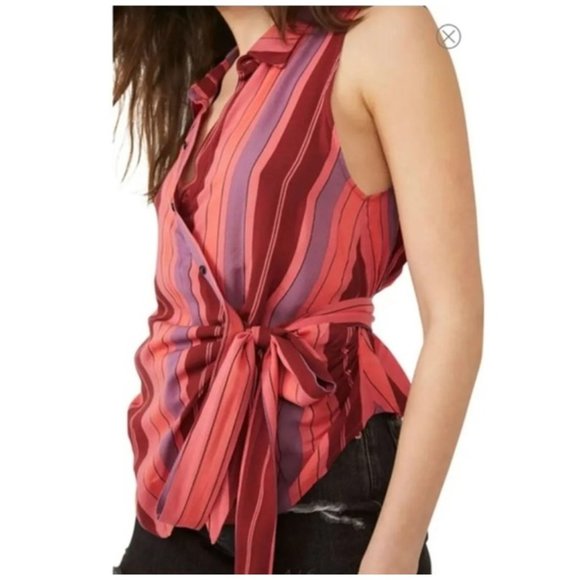 Free People Mackenzie Wrap Button Top - Picture 3 of 7
